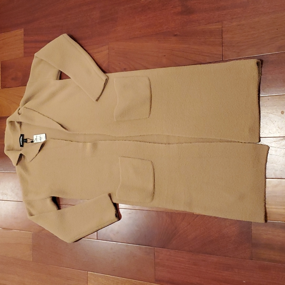 New Express Camel Coatigan XS (long cardigan coat)